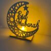 Eid Mubarak Calligraphy Decorative Moon Shaped Table Stand